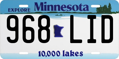 MN license plate 968LID