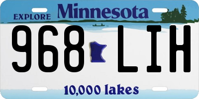 MN license plate 968LIH