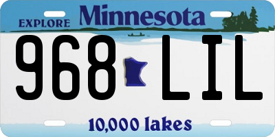 MN license plate 968LIL
