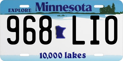 MN license plate 968LIO