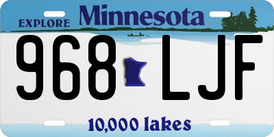 MN license plate 968LJF