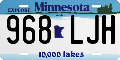MN license plate 968LJH