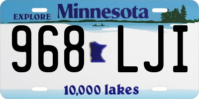 MN license plate 968LJI