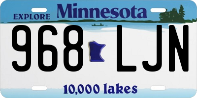 MN license plate 968LJN