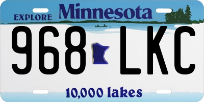 MN license plate 968LKC