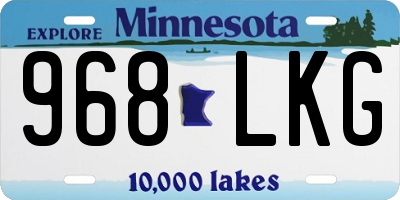 MN license plate 968LKG