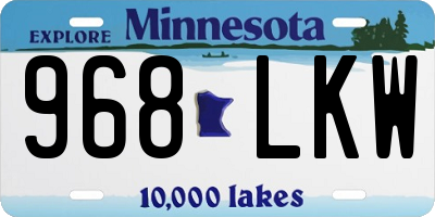 MN license plate 968LKW