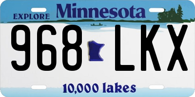 MN license plate 968LKX