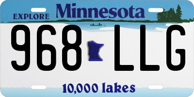 MN license plate 968LLG