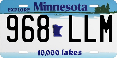 MN license plate 968LLM