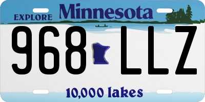 MN license plate 968LLZ