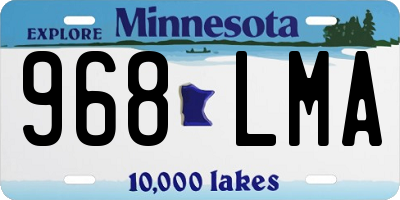 MN license plate 968LMA