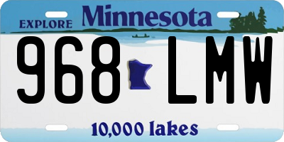 MN license plate 968LMW