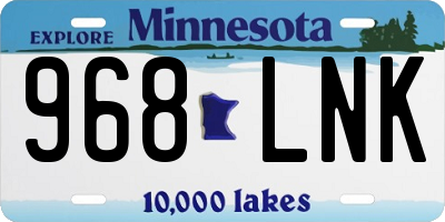 MN license plate 968LNK