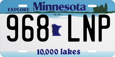 MN license plate 968LNP