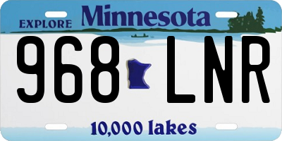 MN license plate 968LNR