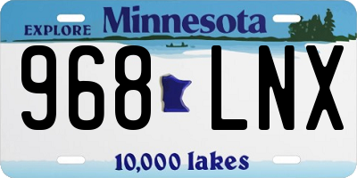 MN license plate 968LNX