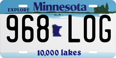 MN license plate 968LOG