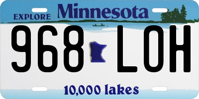 MN license plate 968LOH