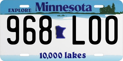 MN license plate 968LOO
