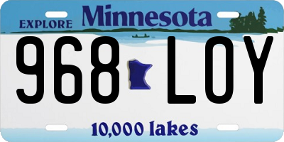 MN license plate 968LOY