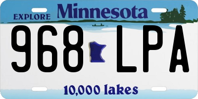 MN license plate 968LPA
