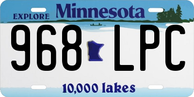MN license plate 968LPC