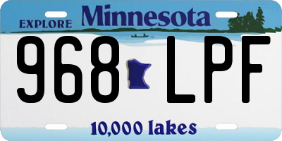 MN license plate 968LPF
