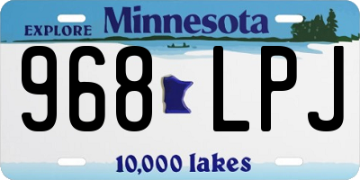 MN license plate 968LPJ