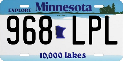 MN license plate 968LPL