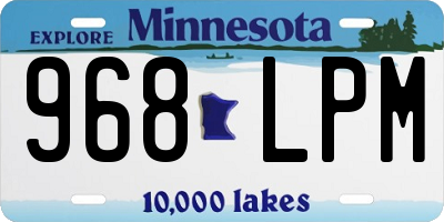 MN license plate 968LPM