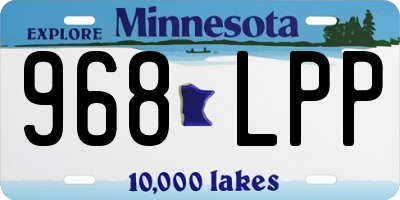 MN license plate 968LPP