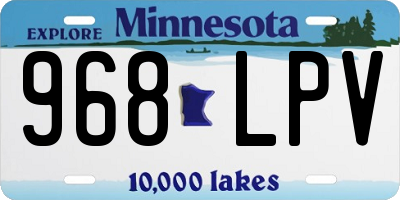 MN license plate 968LPV