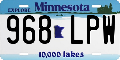 MN license plate 968LPW