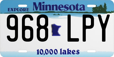 MN license plate 968LPY