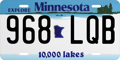 MN license plate 968LQB