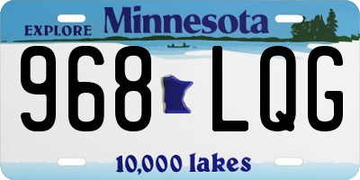 MN license plate 968LQG
