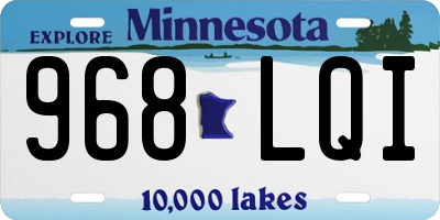 MN license plate 968LQI