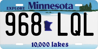 MN license plate 968LQL