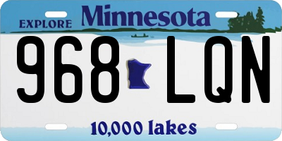 MN license plate 968LQN