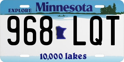 MN license plate 968LQT