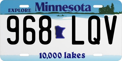 MN license plate 968LQV