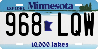 MN license plate 968LQW