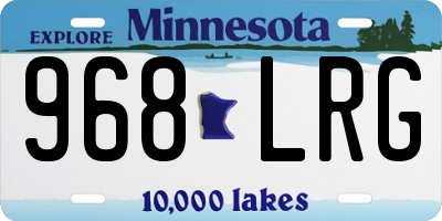 MN license plate 968LRG