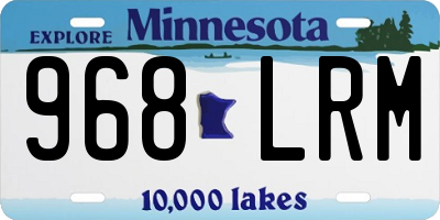 MN license plate 968LRM
