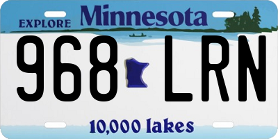 MN license plate 968LRN