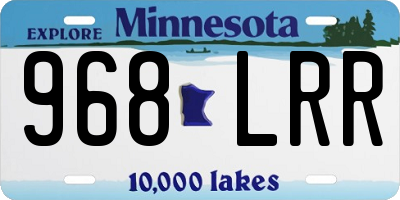 MN license plate 968LRR