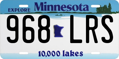 MN license plate 968LRS