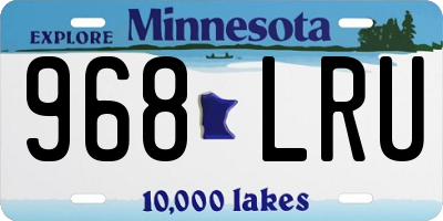 MN license plate 968LRU