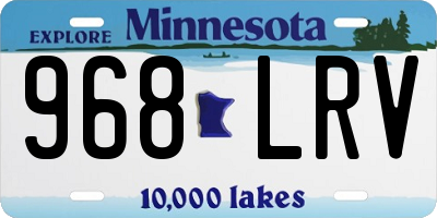 MN license plate 968LRV